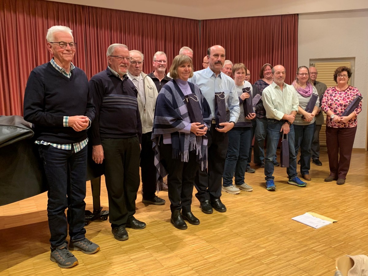 Ehrungen für regelmäßigen Probenbesuch